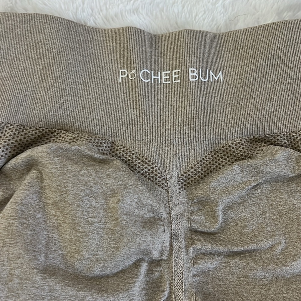 Pochee Bum Tan High-Waisted Compression Leggings Size M - Picture 5 of 7